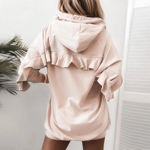 You Had Me At The Ruffle Pullover Hoodie Tunic
